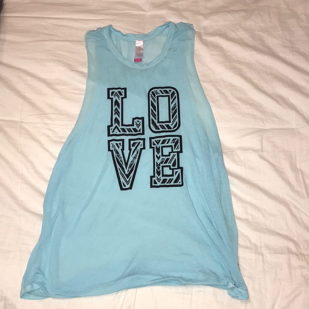 Aqua flowy muscle tank